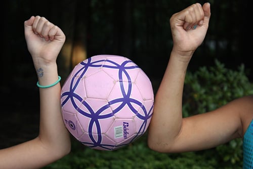 Wacky Relay with A Soccer Ball