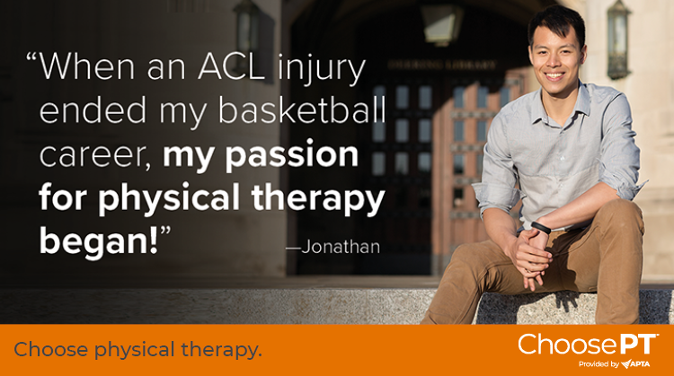 Jonathan, sitting on the steps of a college building.