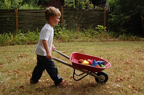 Walking with a Wheelbarrow