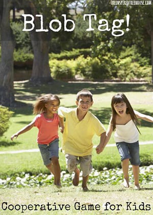 Children playing blob tag