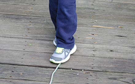 A child doing a 
