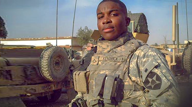 David, a soldier in the Army, in his uniform.
