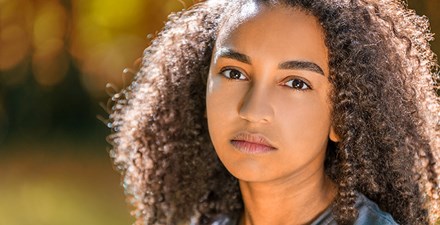 A young teen girl.