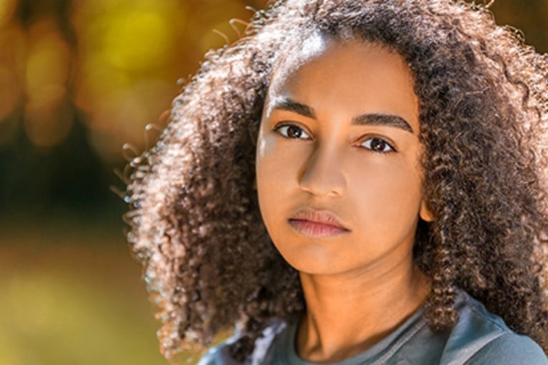 A young teen girl.