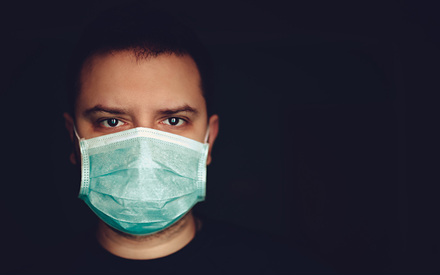 Man wearing mask.