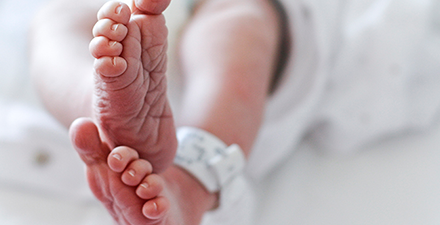 Newborn feet.