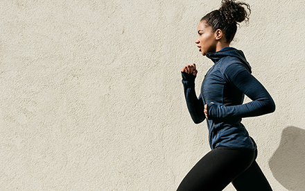 Woman running.