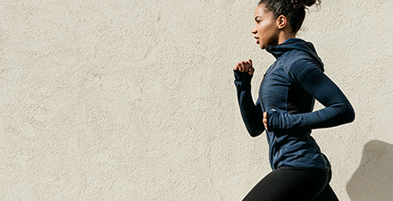 Woman running.