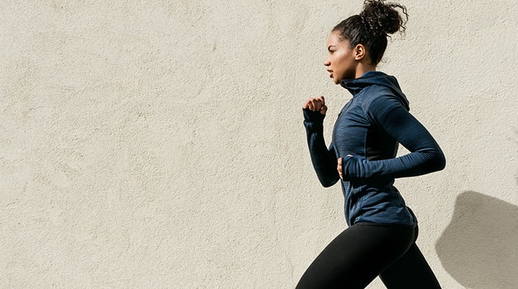 Woman running.